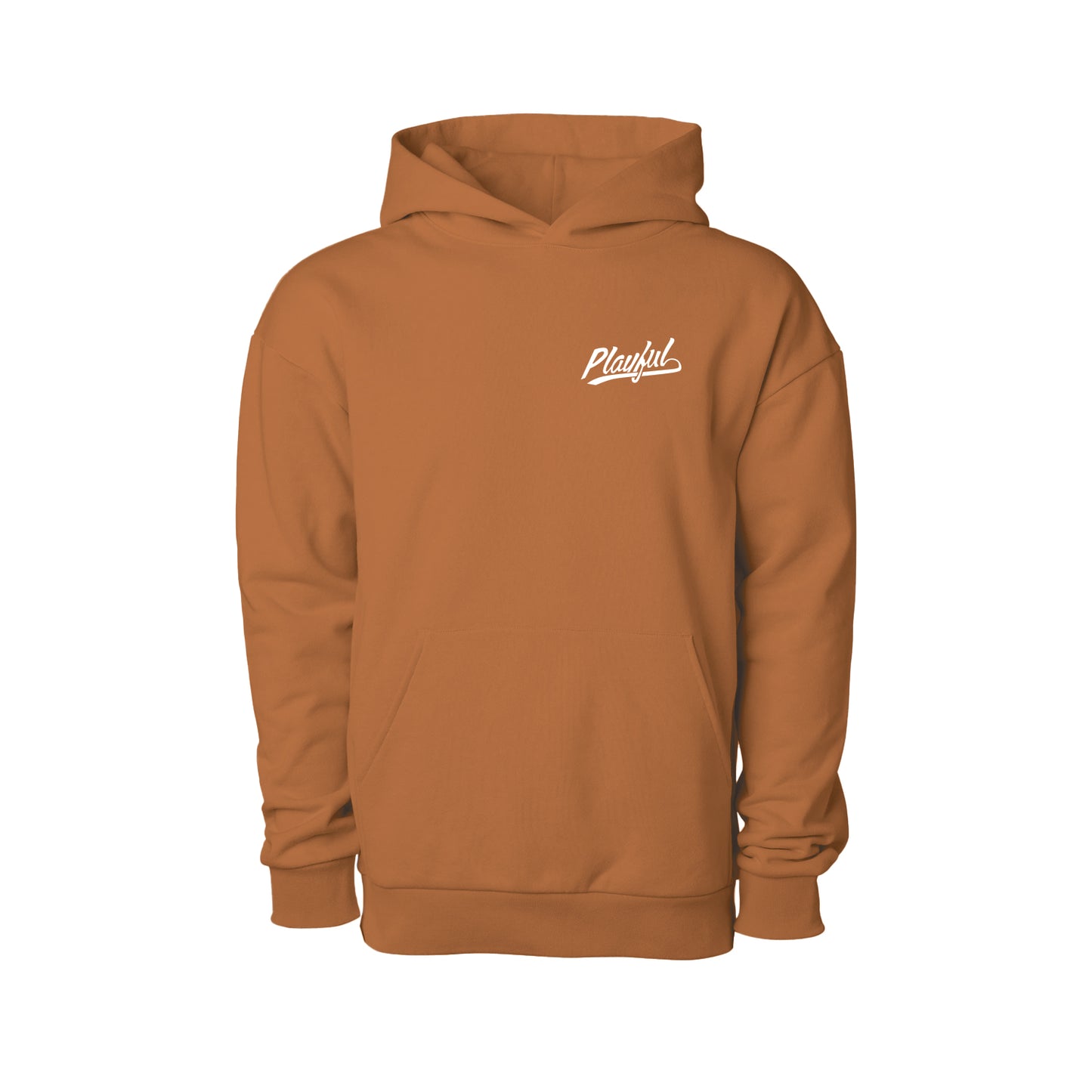 Hooded Sweatshirt Orange - White Lettering